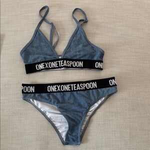 One Teaspoon Denim Blue Bathing suit